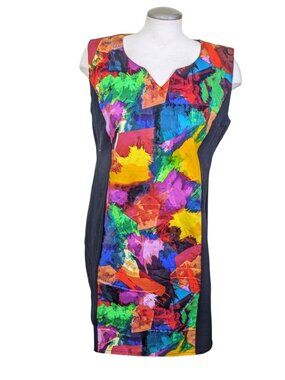 Rien Ne Se Perd New Colour Block Dress Plus XXL Artsy Sheath Handmade Canada